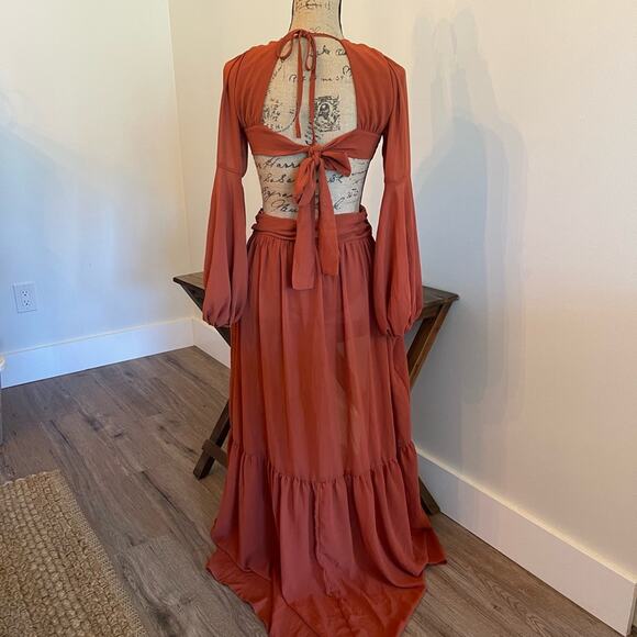 Lilly’s Kloset Orange Dress Size Small - Picture 2 of 3